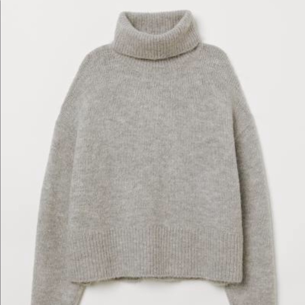 Grey turtle neck sweater